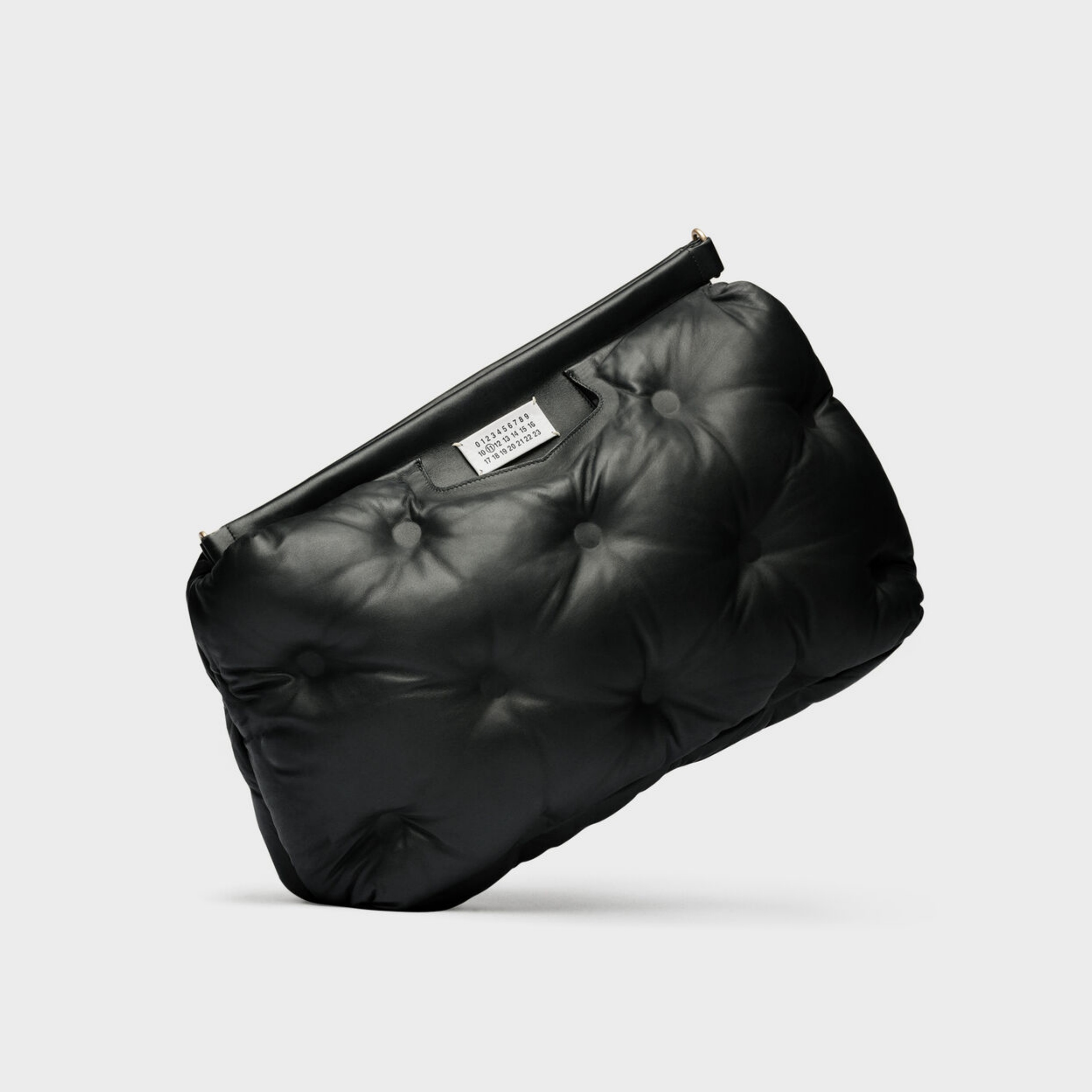 maison margiela black lambskin glam slam classique bag